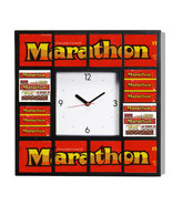 Marathon Candy Bar 1974 Wrapper Style Advertising Diner Clock 10.5&quot;. Not... - £25.55 GBP