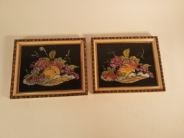 Vintage Folk Art Tinsel Paintings, Matching Pair, Great Looking, 1940s-50s - £37.48 GBP