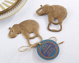 1 Lucky Golden Elephant Bottle Opener Wedding Reception Gift Party Birthday - £4.74 GBP