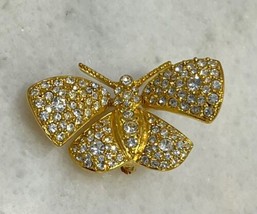 Joan Rivers Clear Crystal Bug Fly Moving Wings Pin Brooch - $59.40