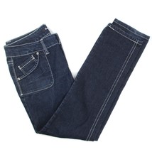 Sweet Vibes Womens Dark Wash Denim Tapered Slim Leg Blue Jeans 13 - £10.19 GBP
