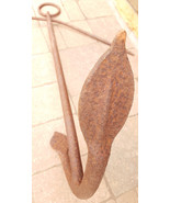 Antique Anchor-Hand Forged Hammered Iron-36&quot; w Ring-Nova Scocia-Ship Sai... - €803,29 EUR
