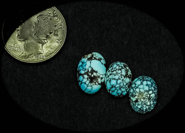 5.5 cwt. Vintage Persian Matched Lot of 3 Turquoise Cabochons - £26.17 GBP