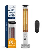 SereneLife Outdoor Electric Patio Heater - 900W Infrared Heater with Rem... - $98.01