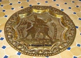 Moroccan Decorative Hanging vintage brass wall plate- Moroccan antique p... - $137.75