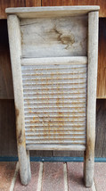Antique Washboard-7x15&quot;-Wood &amp; Tin-Decoration-Music Instrument - £36.76 GBP