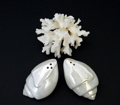 White Shell Shaped Salt and Pepper Shakers  - £11.09 GBP