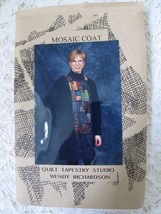 Quilt Tapestry Studio Mosaic Coat Pattern Wendy Richardson S M L 6 - 16 Artsy - £7.95 GBP