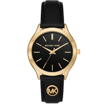 Michael Kors Women&#39;s Slim Runway Black Dial Watch - MK7482 - £86.74 GBP