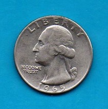 1965 Washington Quarter - Circulated Minimum Wear  - $6.99