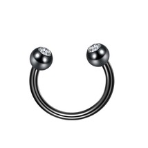 1PC Steel Horseshoe Ring Nose Pirsing Septum Circular Piercing Ear Cartilage Tra - £10.50 GBP
