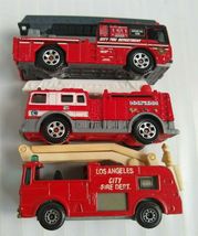 Fire Engine Fire Ladder Snorkel Vehicle Truck Various Lot of 3 Mattel Matchbox image 5