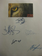 Zoo Signed Pilot TV Script Screenplay X5 Autograph James Wolk Billy Burke Nora A - £13.58 GBP