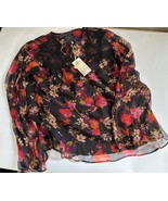 NWT Johnny Was Love Flora Silk Long Sleeve Blouse Boho Chic L17123 Size ... - $148.59 CAD