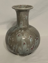 Vintage 1982 Byron Molds 1982 Ceramic Vase Grey Red White Blue Beige - £39.08 GBP