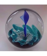 Vintage Caithness Art Glass Paperweight Scotland Blue Sail 443/750 - $77.58