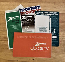 1980 Zenith 25" Television Receiver Operating Manual and Information Pac... - $10.00
