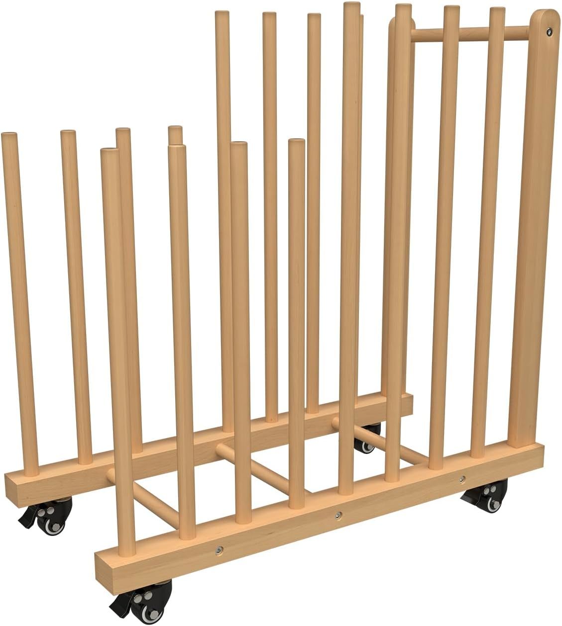 Art Storage Rack with Handle&amp;Caster Wheels,Wooden Art Canvas Storage Sta... - $118.99