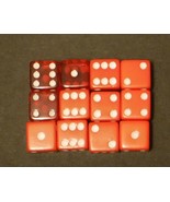 6 Sided Red Acrylic Dice lot of 12 - $4.99