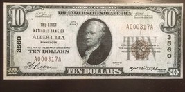 Reproduction $10 1929 1st National Bank Of Albert Lea, MN Hamilton Banknote - $3.99