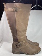 Lane Bryant Dark Taupe Knee-high Boots with Wide Calf and Zipper  / 12 W - $864.60 MXN