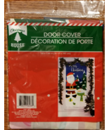 Christmas House 30&quot; x 60&quot; Holiday Door Cover - Santa with Snowman - $7.91