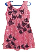 Little Attitudes by Debra  Pink Butterfly Sequin Dress Size 5 Girls - $120.00
