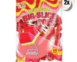 2x Bags The Original Big Slice Pops Cherry Flavor | 48 Lollipops Per Bag - £20.12 GBP