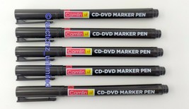 5x Camlin Fine Tip Permanent Marker Pen Black CD /DVD/OHP Marker Water P... - £6.38 GBP