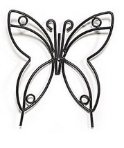 Large Wrought Iron Butterfly Garden Stake - Amish Handmade Lawn Wall Decor - £33.01 GBP