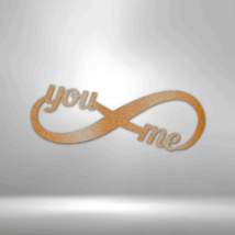 You and Me Infinity Steel Sign Laser Cut Powder Coated Home &amp; Office Metal Wall - £40.87 GBP+