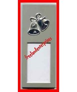 Photo Frame Wedding Bells-2 1/2&quot; x 5 7/8&quot; Silvertone Stand - $3.36 CAD