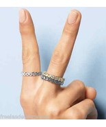 Ring Shimmer Sensation Stackable 3 Ring Set -Goldtone, Silvertone, Black... - $17.58 CAD