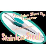 Tweezer Turquoise Silicone Expert Grip w/Precision Slant -Stainless Steel - $12.03 CAD