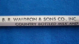 Vtg Pencil B. R. Waldron &amp; Sons Co. Inc, Califon, Nj Country Bottled Milk Used - £11.63 GBP