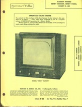 1950 Photofact 22-page Folder STARRETT TV with diagrams and schematics - £7.72 GBP