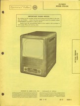 1949 Photofact 12-page Folder OLYMPIC RTU-3H TV with diagrams and schema... - £7.77 GBP