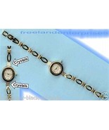 Watch Glittering Flower Bracelet Goldtone NEW with Box - $33.88 CAD