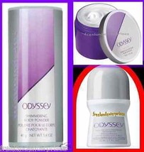 Womens Fragrance Set ODYSSEY ~NEW~ (Quantity of 1 Set-Talc, Roll On, Softener) - £23.93 GBP