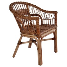 Outdoor Chair Natural Rattan Brown - £106.43 GBP