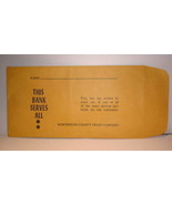 Collectible Bank Hunterdon County Trust Co Pay Envelope Califon-Oldwick ... - $16.78