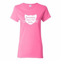 Completely Sane Cat Lady - Crazy Animal Lover Kitten Womens T Shirt - Small - Az - £19.17 GBP