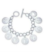 Holiday Lane I Love You Charm Bracelet Silver Tone - $22.00