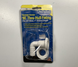 Marpac 7-0362 Boat 3/4&quot; 90 Degree Thru Hull Hose Fitting White New  - £10.08 GBP