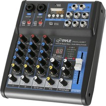 Pyle Professional Audio Mixer Sound Board Console System Interface 4, Pm... - £94.21 GBP