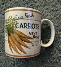 The Sakura Table Farmstand Vegetables David Carter Brown Farm Fresh Carrots Mug - £14.68 GBP