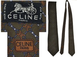 CELINE Cravatta Uomo 100% Seta CE01 T0P - £26.00 GBP