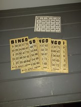 Lot 31 Vintage Milton Bradley #4002 BINGO Cards 1-33 Thick Cardboard Rep... - $23.99