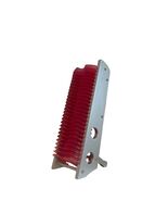 Vintage CD DVD Organizer Rack 26 Slot Red Acrylic Media Holder Wood Fram... - $27.00