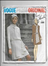 Vintage Vogue 2301 Paris Designer Guy Laroche Original Cowl Neck Dress S... - $39.99